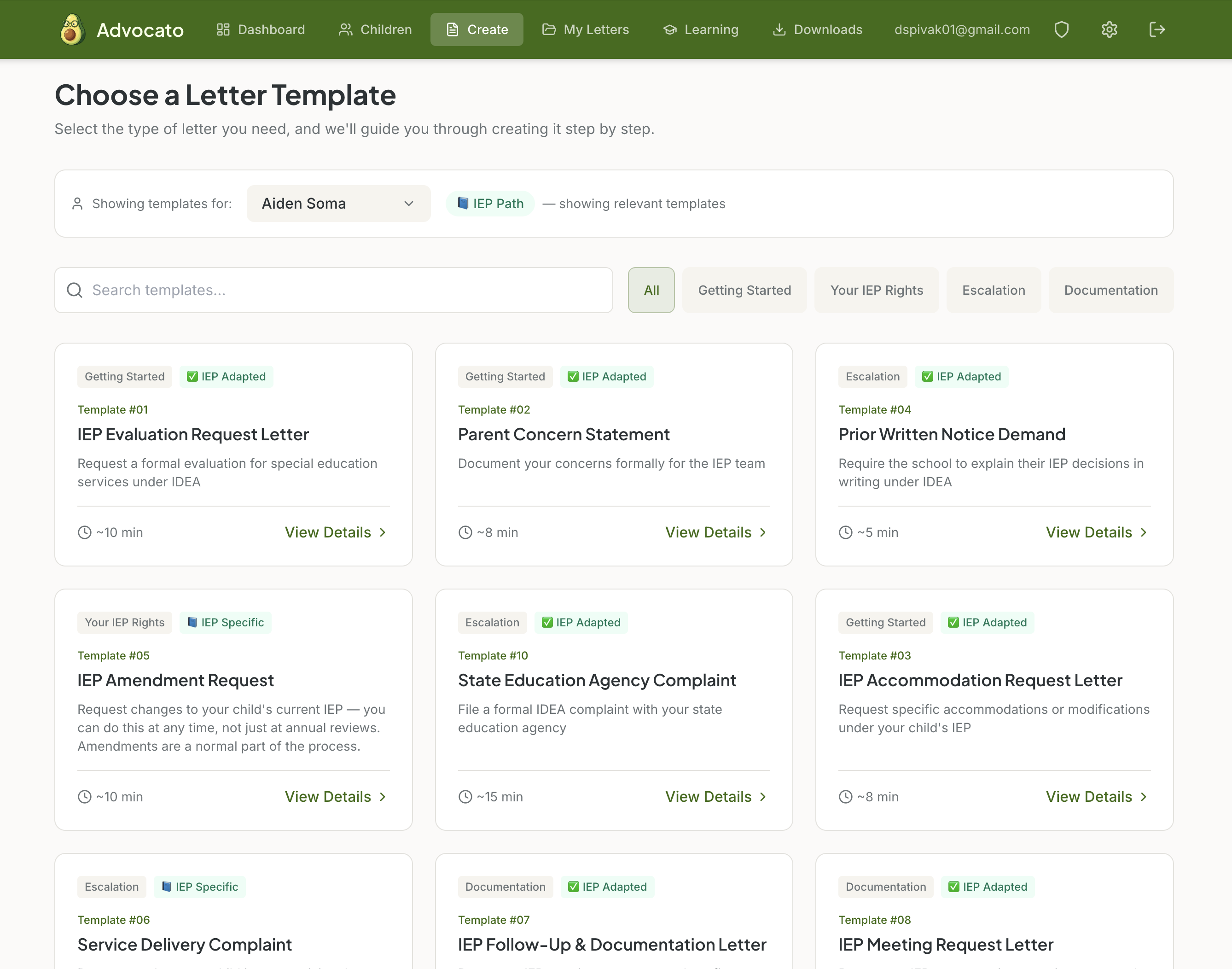 Answer simple questions, get a professional letter